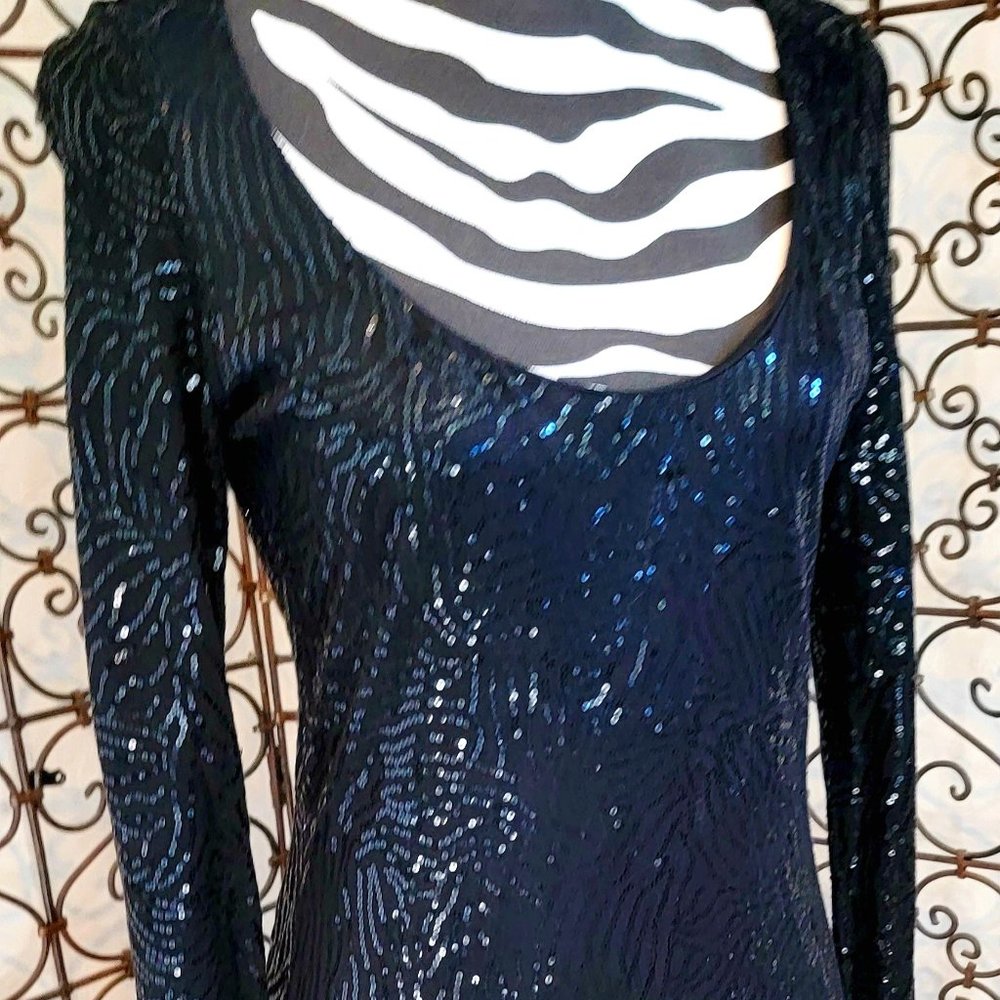 EUC Velvet Sequined Lined Dress